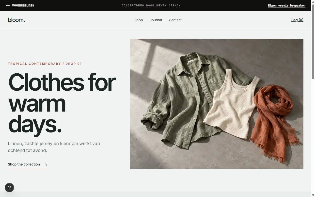 Bloom Boutique conceptdemo preview