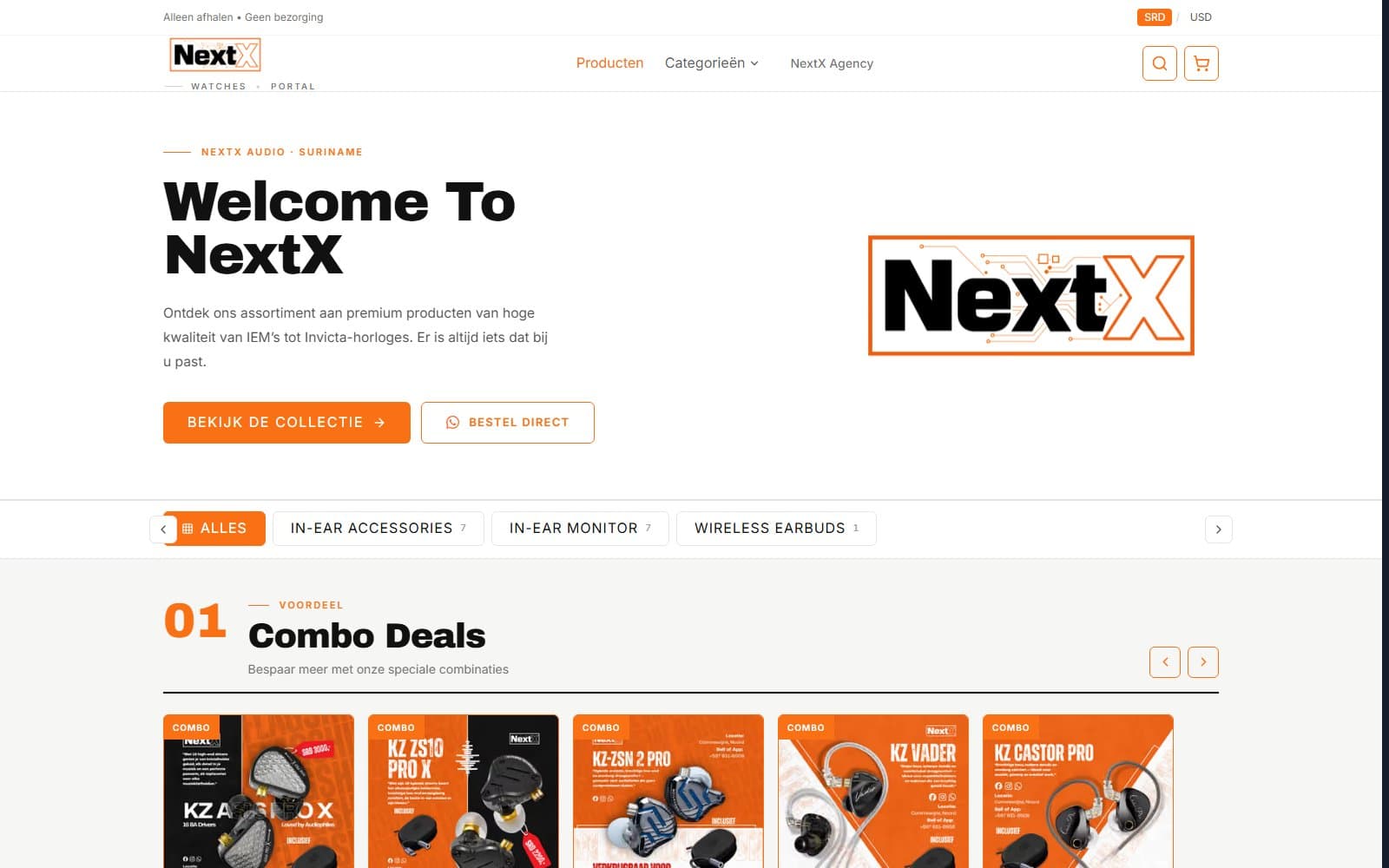 De audiowinkel van onze eigen webshop Shop NextX